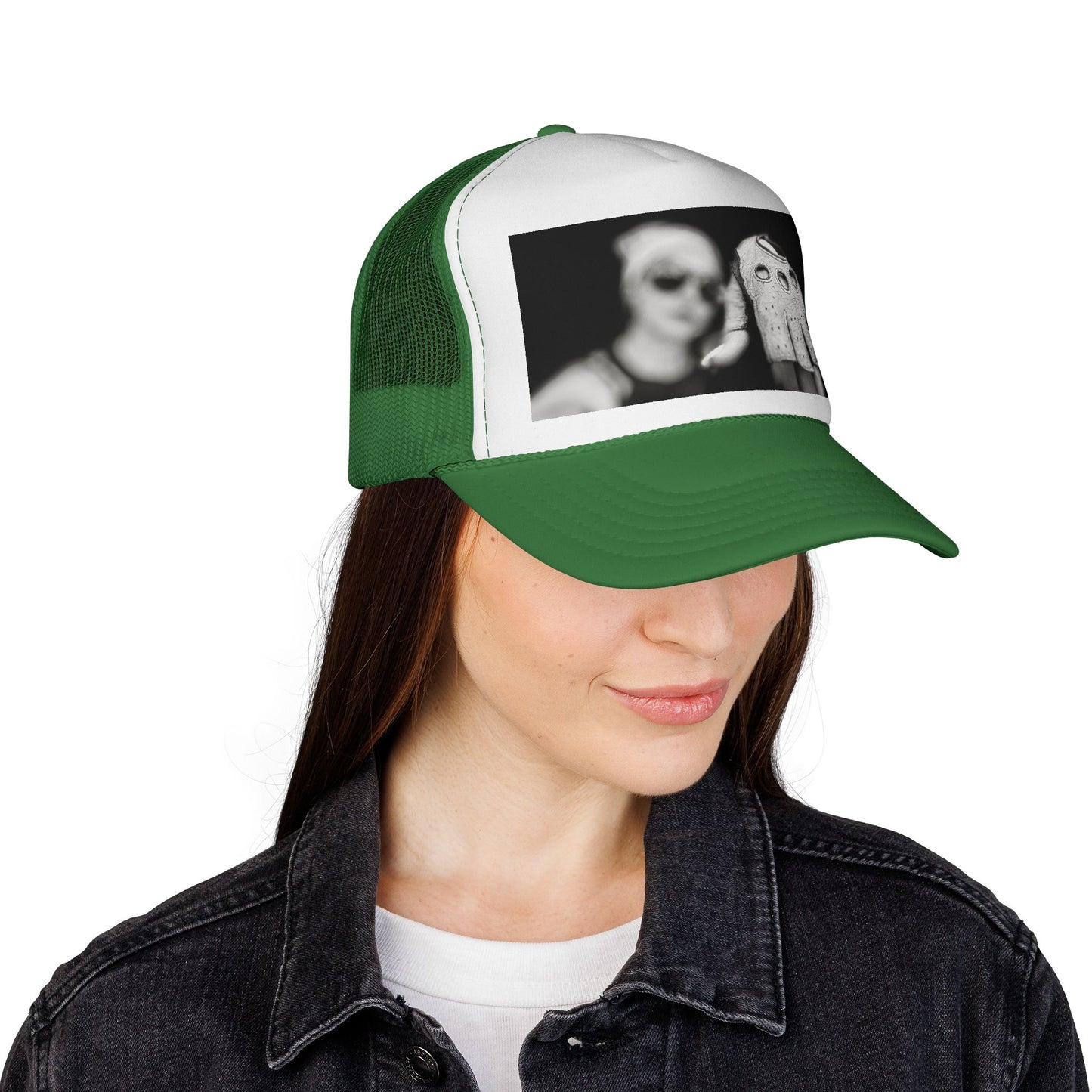 Retro Biker Trucker Cap — Vintage Glove Photo Print