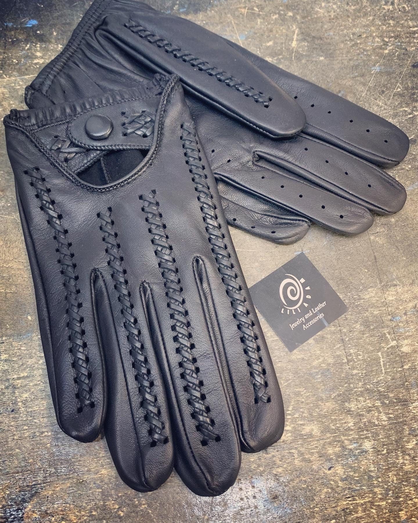New Men's leather gloves for driving