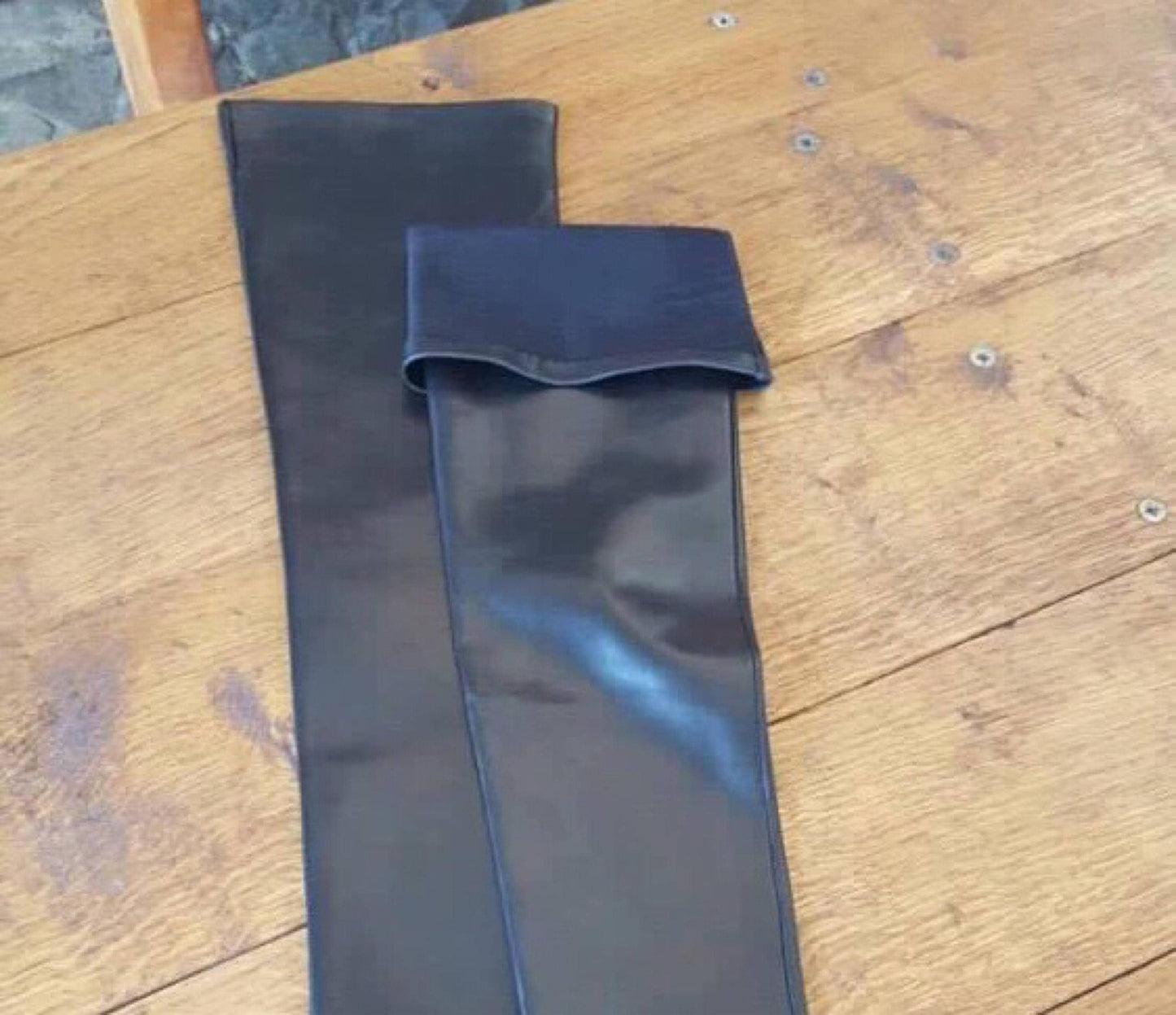 Fingerless long leather gloves, super soft