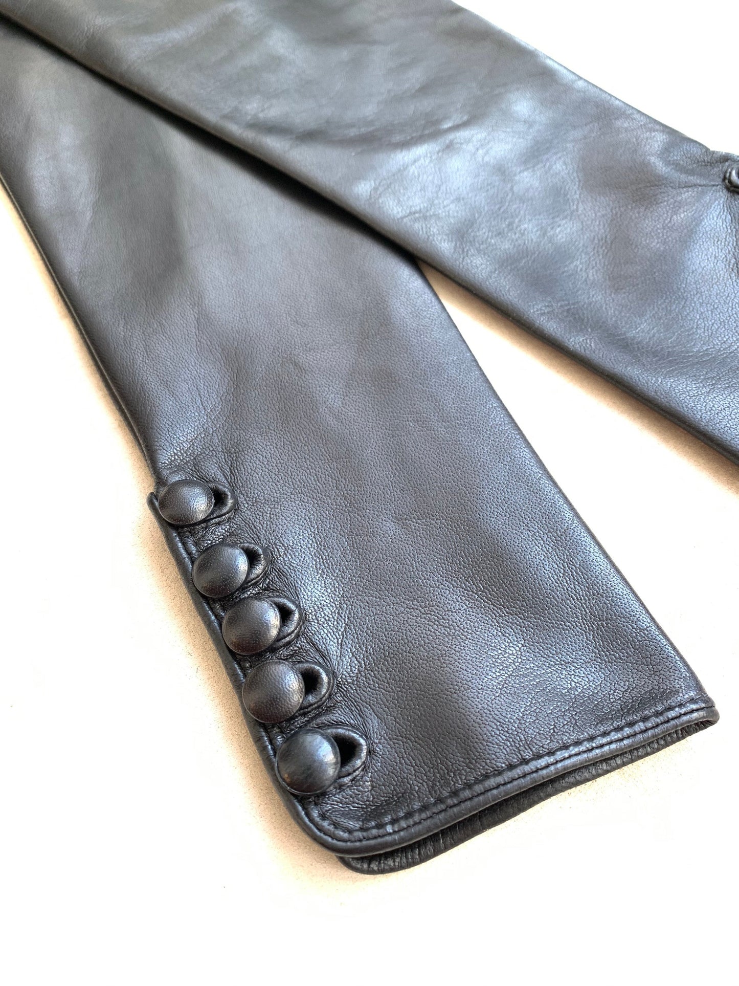 Fashion style Long leather arm warmers/ super soft leather