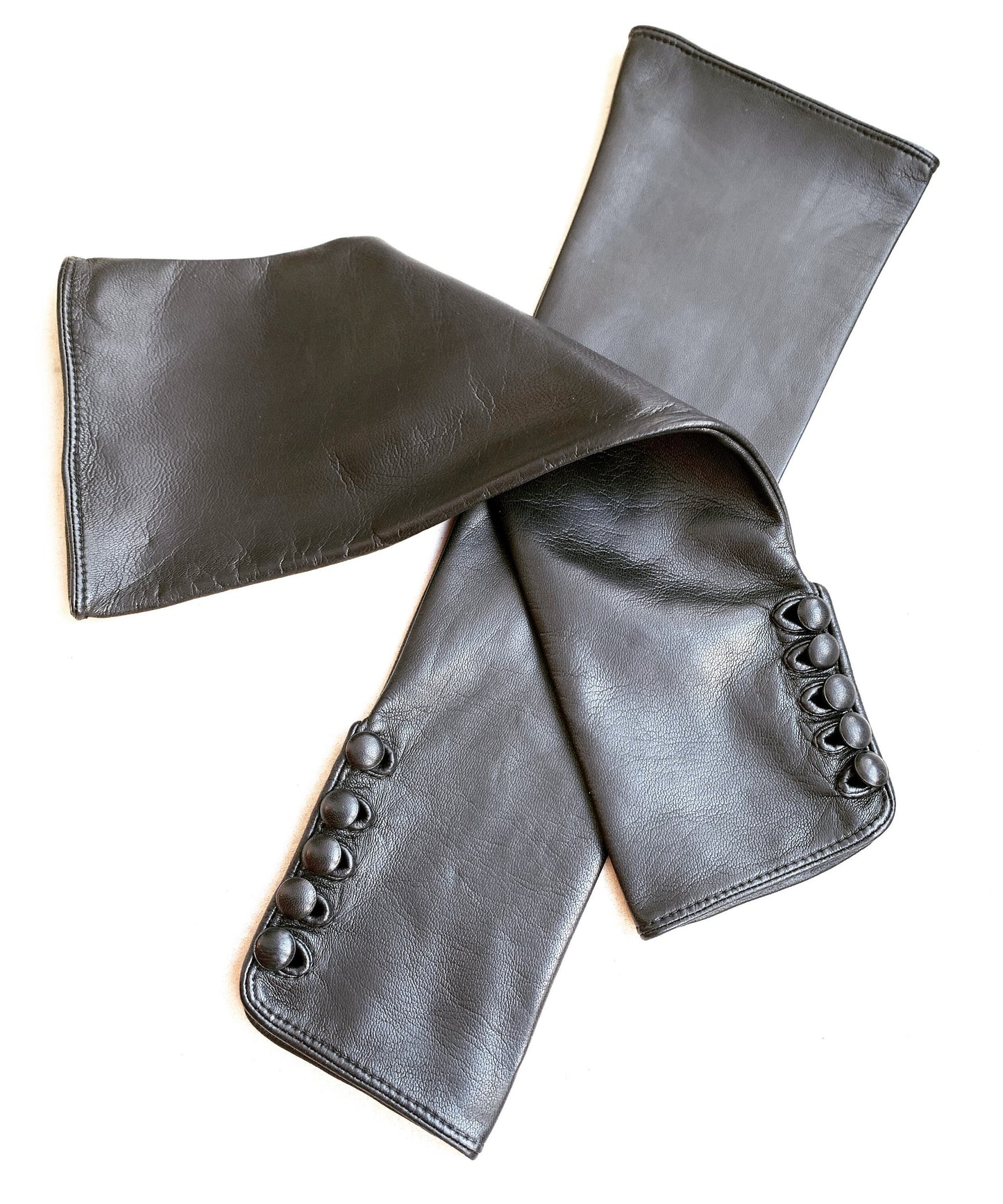 Fashion style Long leather arm warmers/ super soft leather