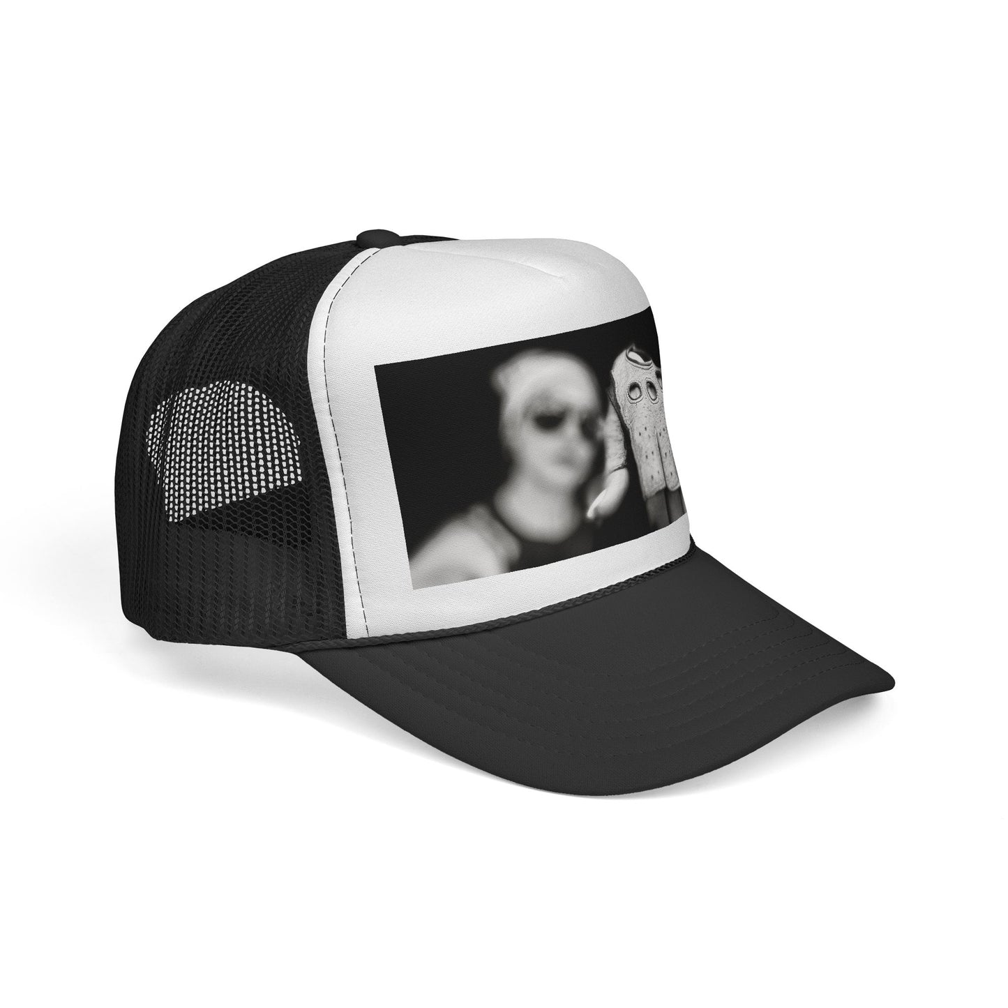 Retro Biker Trucker Cap — Vintage Glove Photo Print