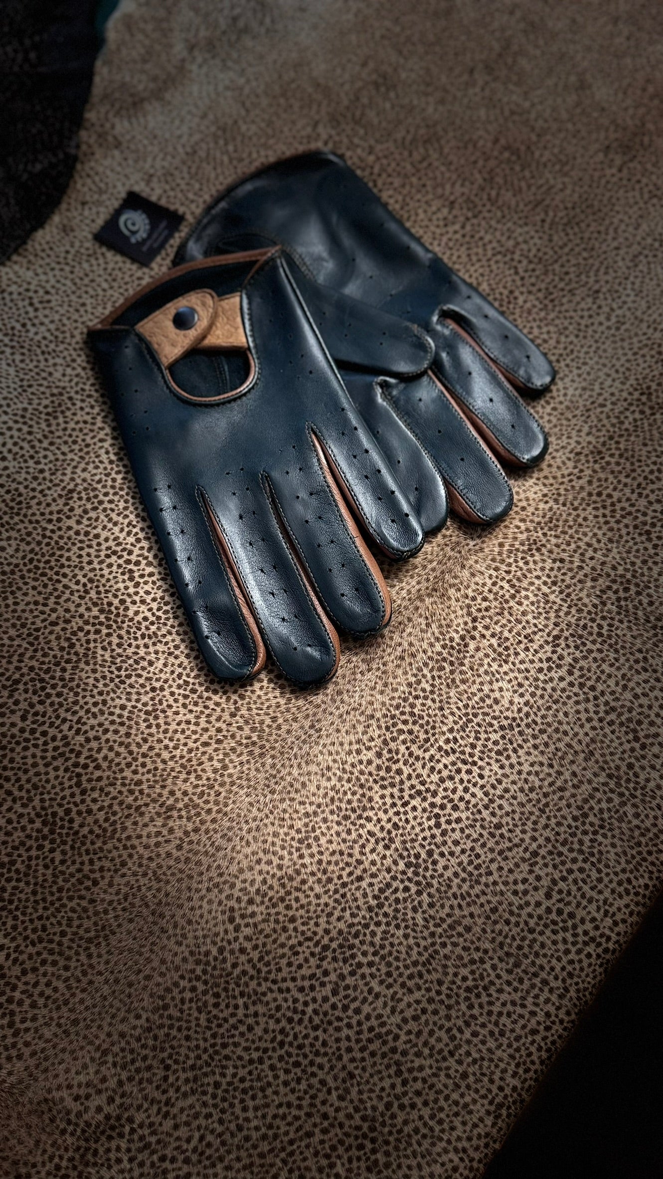 Men’s Leather Driving Gloves Green NEW