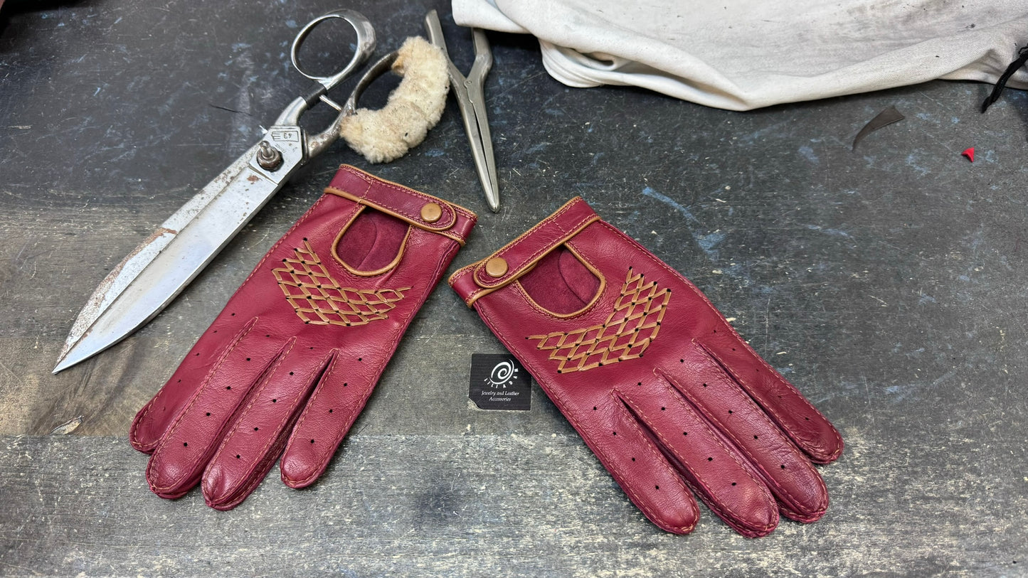 Men’s Leather Driving Gloves NEW