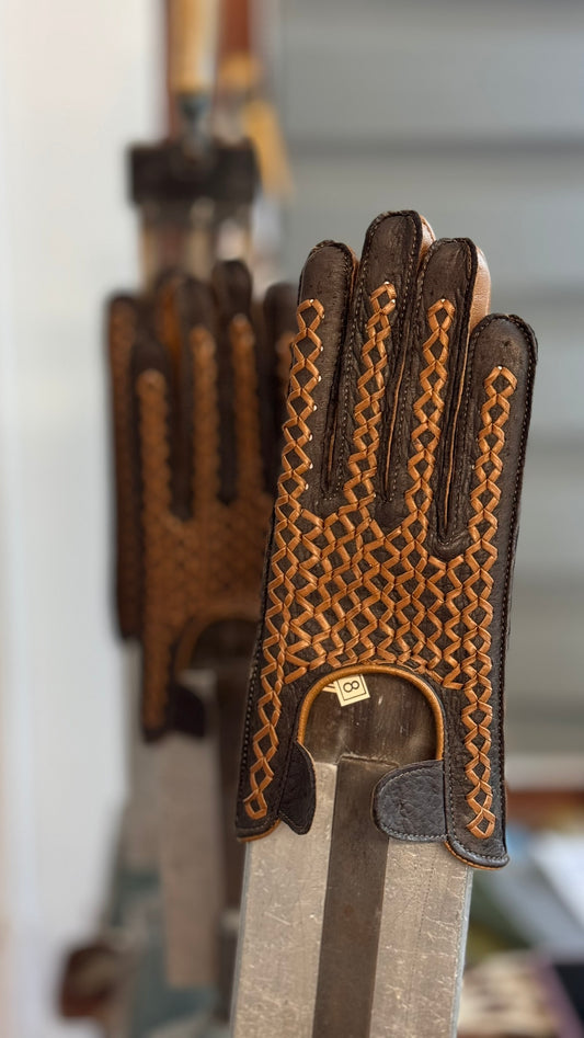 Men's Luxury Peccary Leather Driving Gloves - Handmade & Breathable