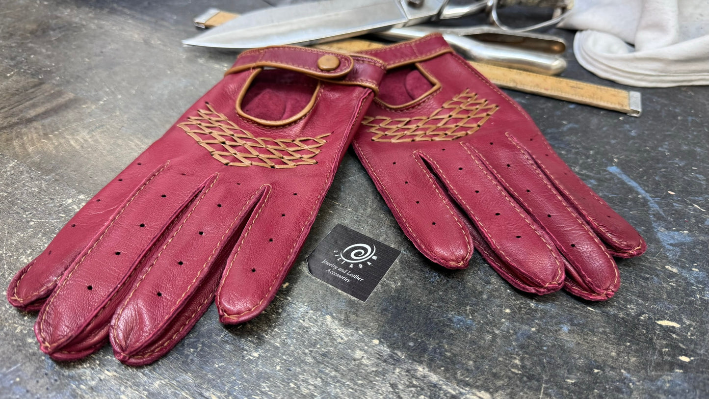 Men’s Leather Driving Gloves NEW