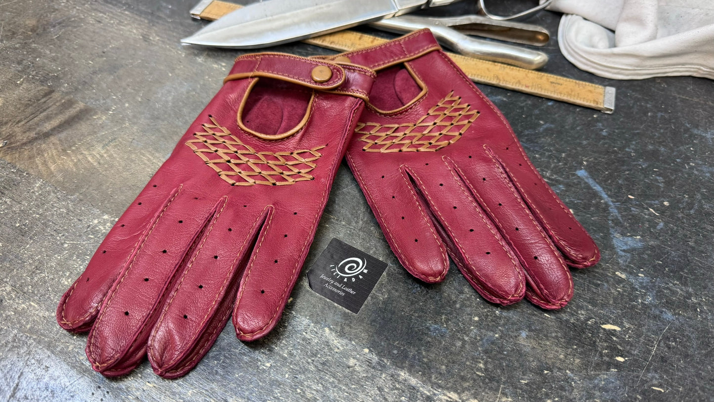 Men’s Leather Driving Gloves NEW