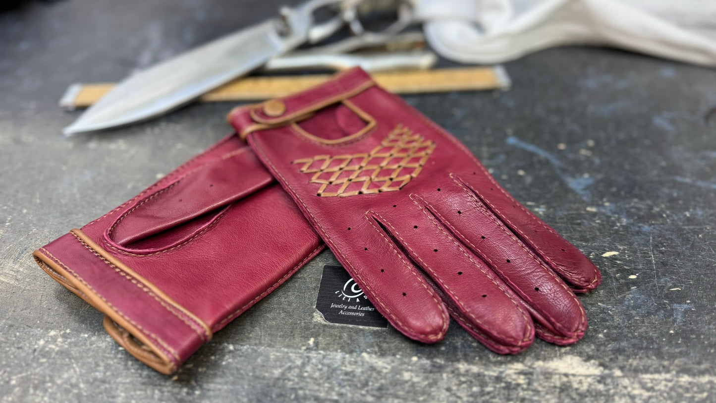Men’s Leather Driving Gloves NEW