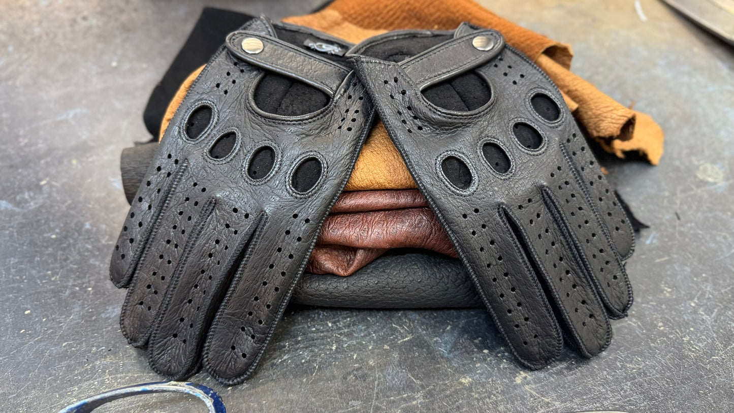 Black Peccary Driving Gloves For Men