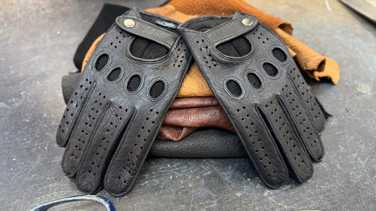 Black Peccary Driving Gloves For Men