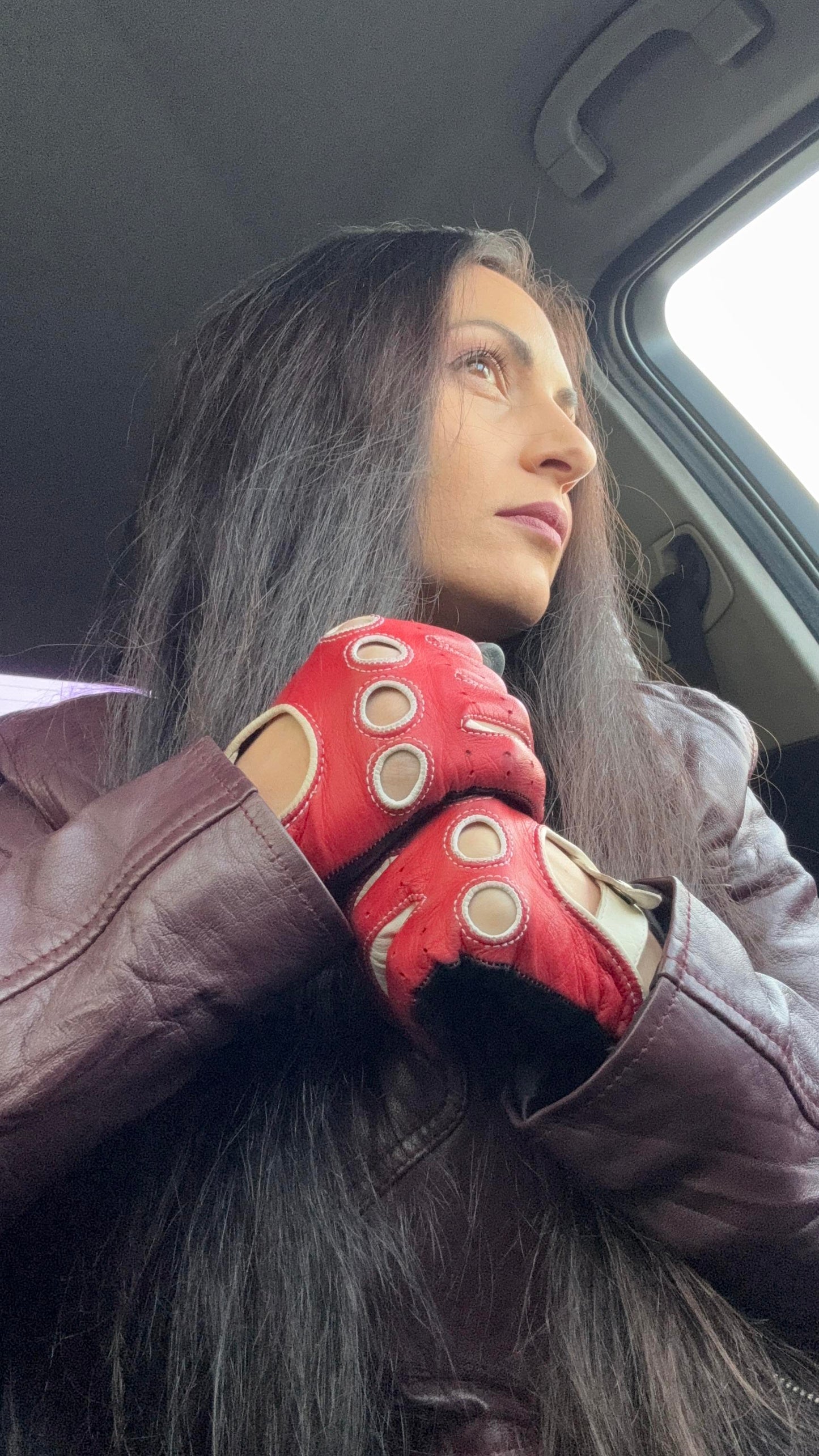 Poseidon – tricolour driving gloves