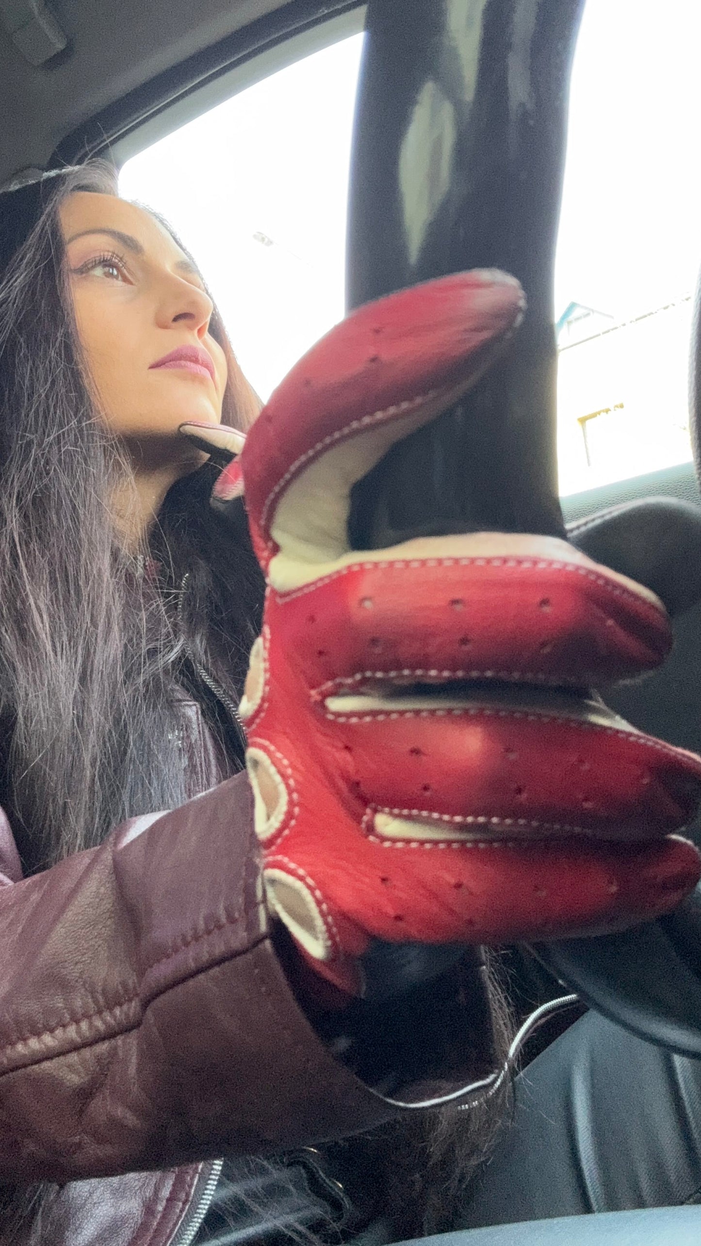 Poseidon – tricolour driving gloves